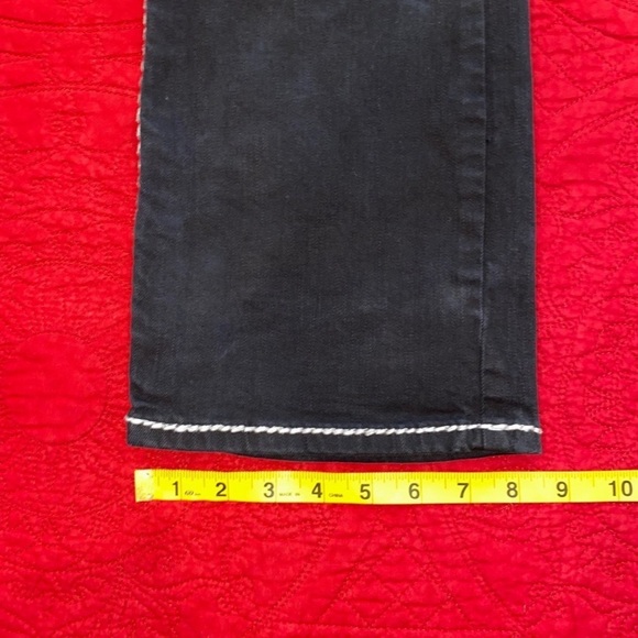 LA IDOL crystal detail Bootcut jeans in black Sz 15 - Picture 9 of 10